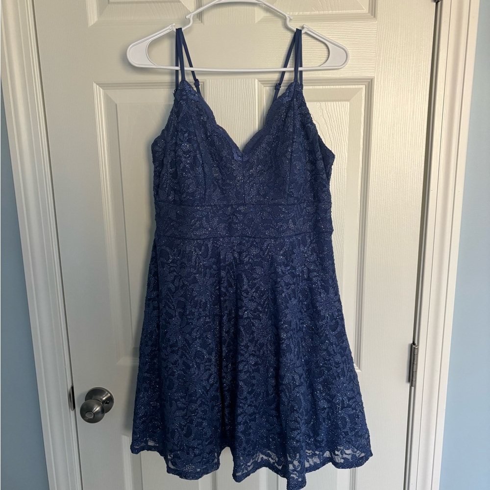 Formal Blue Lace Dress